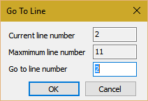 Go To Line Dialog