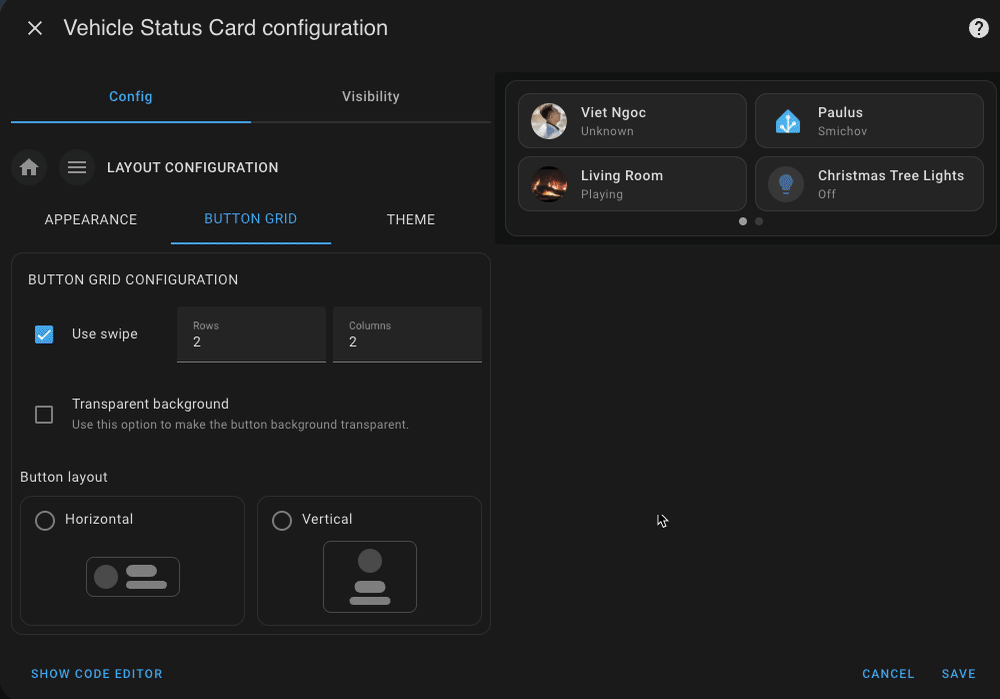 Config layout